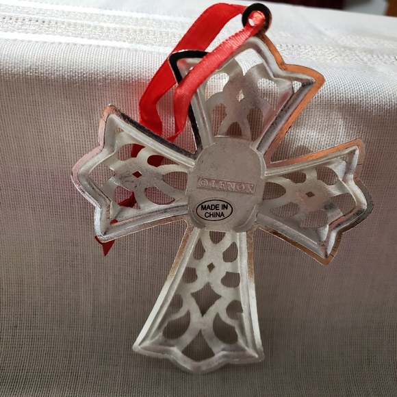 Vintage Lenox Bejeweled Cross Ornament - Picture 2 of 7